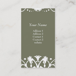 Chandelier Business Card - Moss