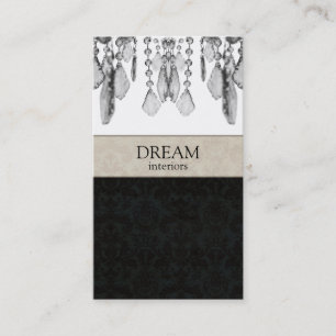 Chandelier Crystals Real Estate Business Card Bg