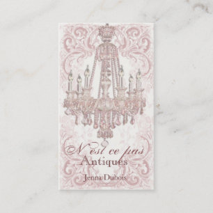 Chandelier Damask Business Cards