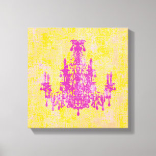 Chandelier de coco ~ Toile enveloppée .75" Épais