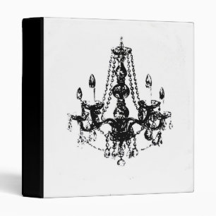 Chandelier Elegance ~ Binder White Work Retro
