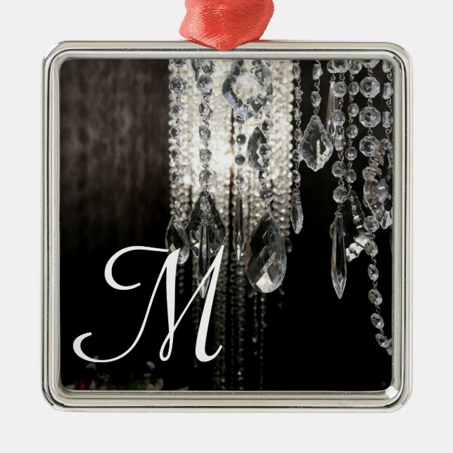 Chandelier en cristal Chic Monogramme Ornement ini (Devant)