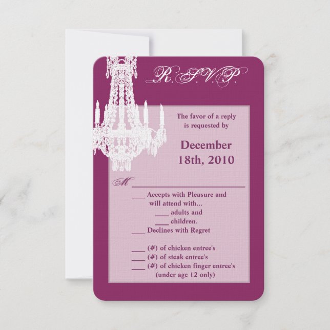 Chandelier en cristal de carte R.S.V.P. 3,5x5 Glit (Devant)