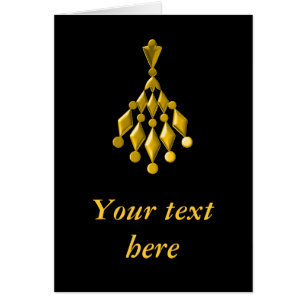 Chandelier en or