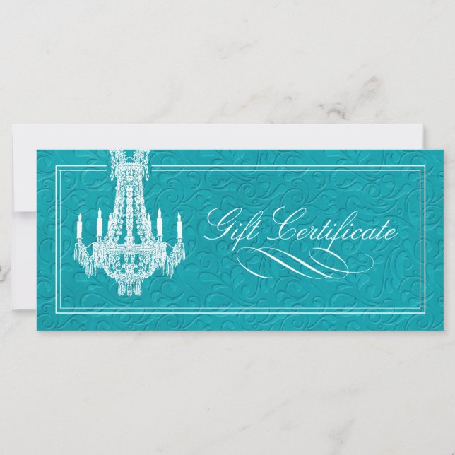 CHANDELIER GIFT CERTIFICATE (Front)