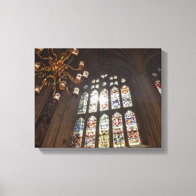 chandelier in building canvas print (Front)