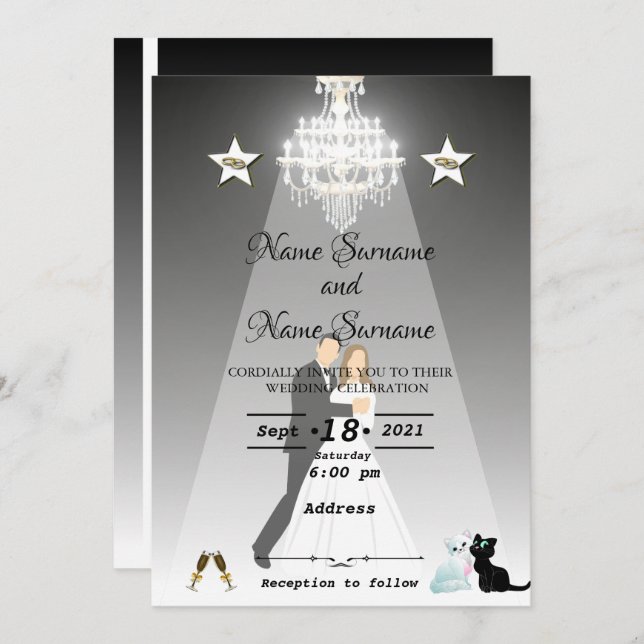 Chandelier Invitation (Front/Back)