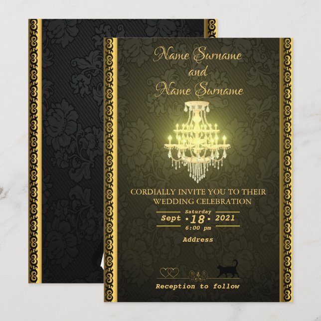 Chandelier Invitation (Front/Back)