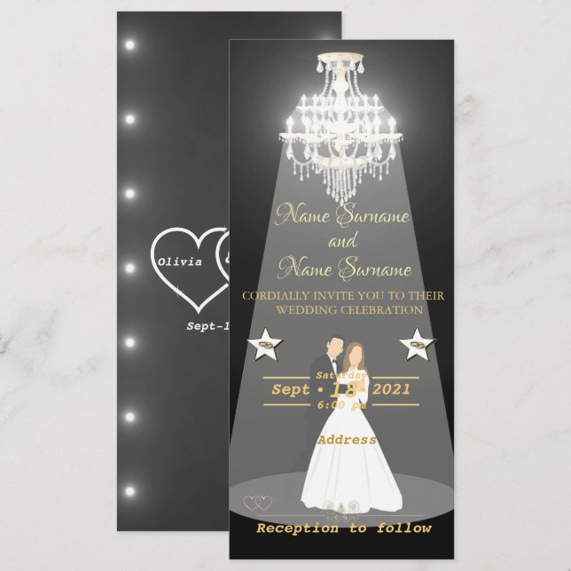 Chandelier Invitation (Front/Back)