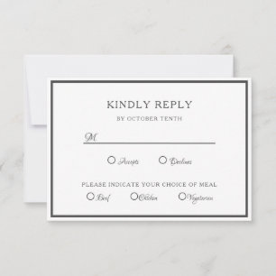 Chandelier on grey RSVP card