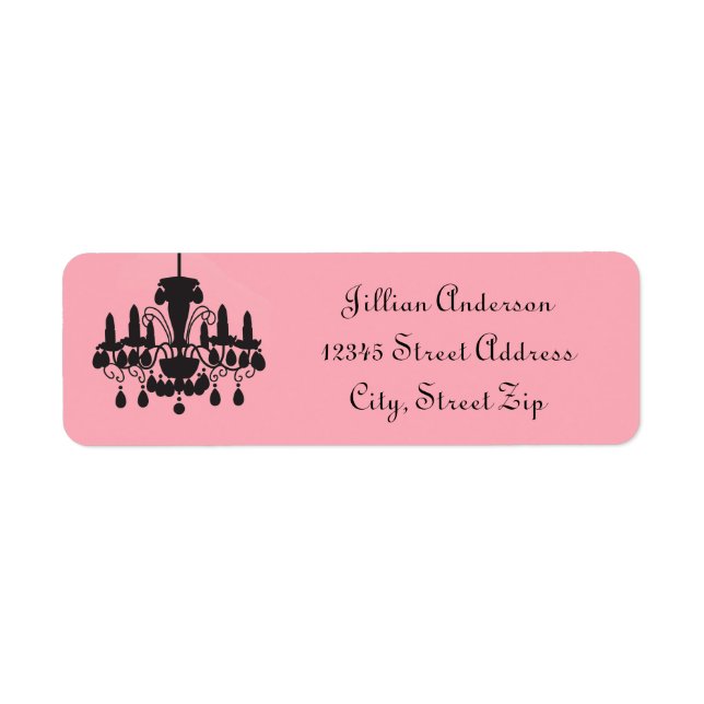 Chandelier Pink - Return Address Label (Front)