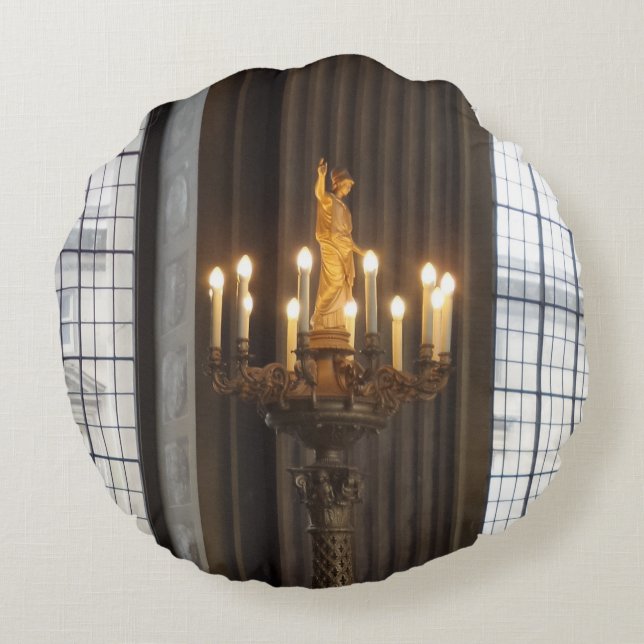 Chandelier Round Pillow (Back)