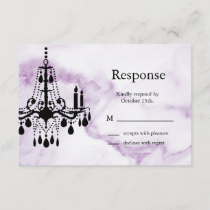 Chandelier RSVP on Purple Marble