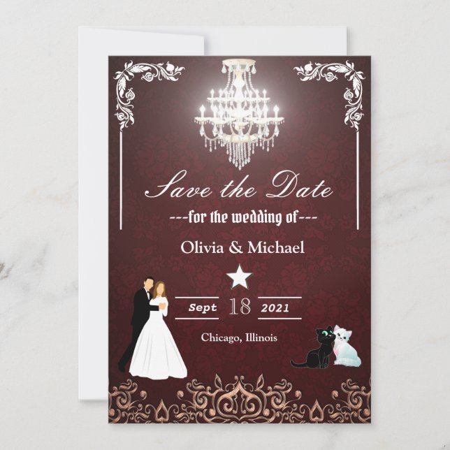 Chandelier Save The Date (Front)