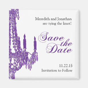 Chandelier Save the Date Magnet