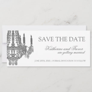 Chandelier Save the Date Wedding Invitation