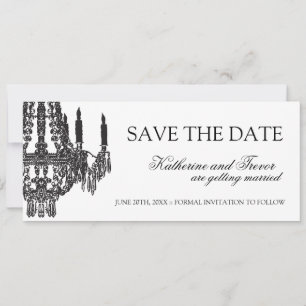 Chandelier Save the Date Wedding Invitation