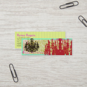 Chandelier Skinny Template Mini Business Card