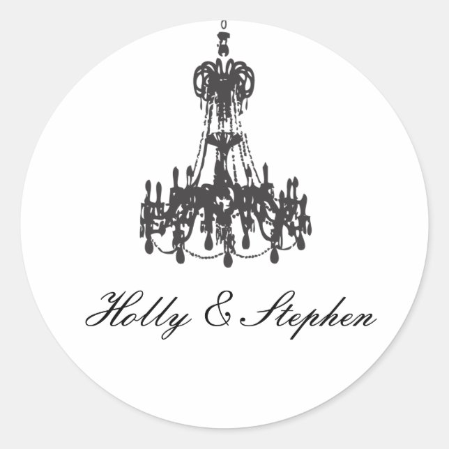 Chandelier Sticker by TearDrop Weddings (Front)