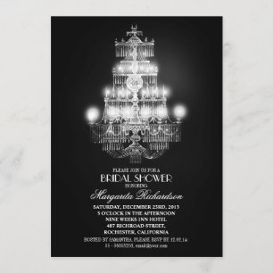chandelier vintage élégant invitations de douche n
