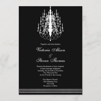 Chandelier wedding invitation
