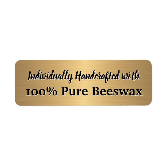 Chandelle de cire d'abeille artisanale (Devant)