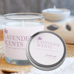 Chandelle moderne Lavender autocollant rond