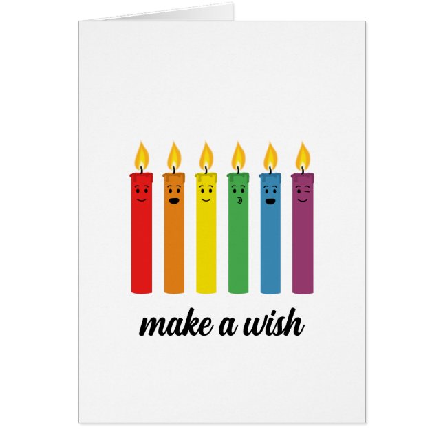 Chandelles d'anniversaire mignonnes - Carte (Devant)