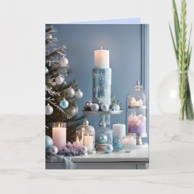 chandelles de noël carte de voeux (Devant)