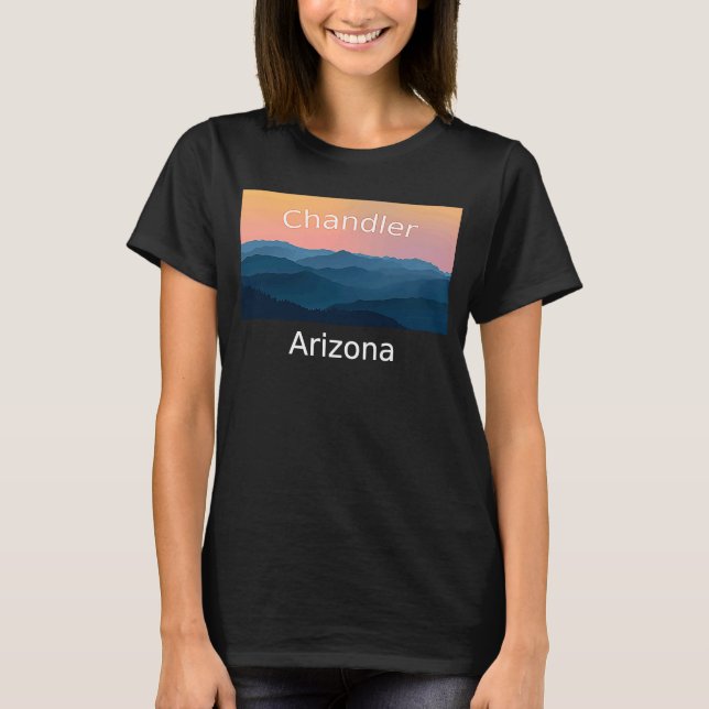 Chandler Arizona Mountain sunset hometown T-Shirt (Front)