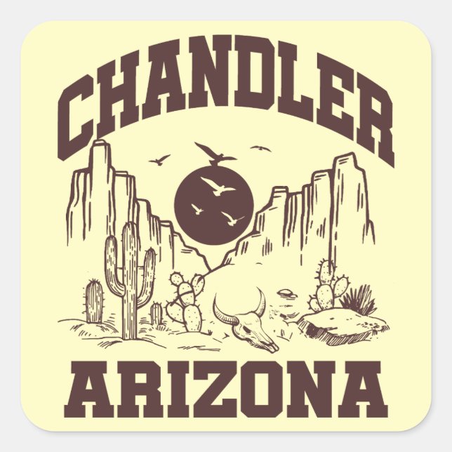 Chandler,Arizona Square Sticker (Front)