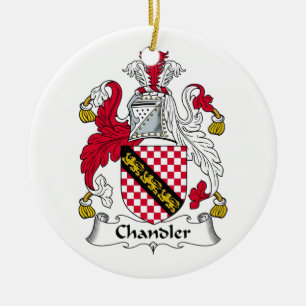 Chandler Family Crest Ceramic Ornament