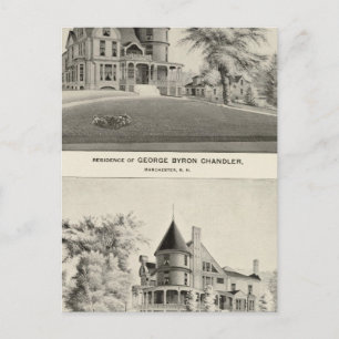 Chandler residence, Manchester, NH Postcard