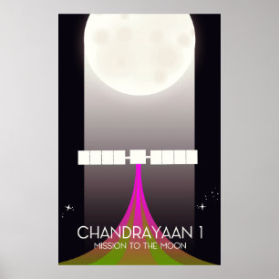 chandrayaan -1 Space mission to the Moon Poster