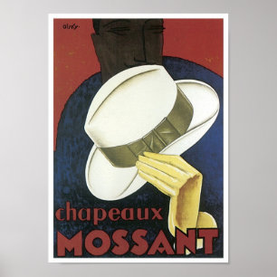 Chaneaux Mossant Vintage Apparel Ad Poster