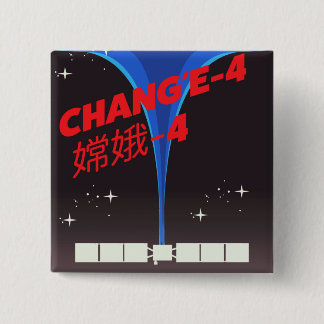 Chang'e-4 China space Art. 2 Inch Square Button