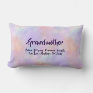 Change Add Names Grandmother Grandchildren Names Lumbar Pillow