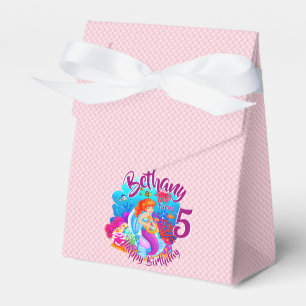 Change Age Name Mermaid Birthday Party Personalize Favor Box