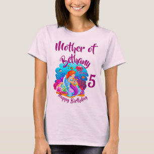 Change Age Name Mermaid Birthday Party Personalize T-Shirt