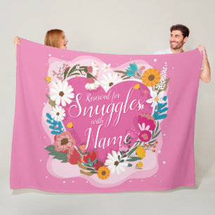 Change ALL Text Add Name Reserved Snuggles with    Fleece Blanket