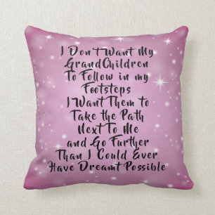 Change ALL Text - Don't Want Grandchildren to Walk Throw Pillow