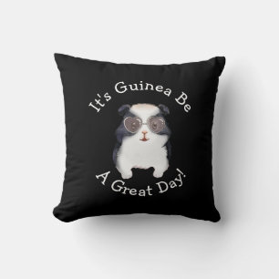 Change ALL TEXT - Guinea Pig Going to Be Great Day Throw Pillow