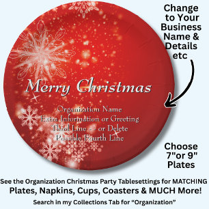 Change ALL Text Organization Christmas 20xx Paper Plate