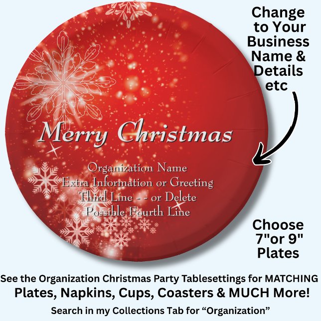 Change ALL Text Organization Christmas 20xx Paper Plate (Creator Uploaded)