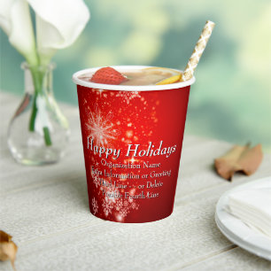 Change ALL Text Organization Christmas 20xx Party Paper Cups
