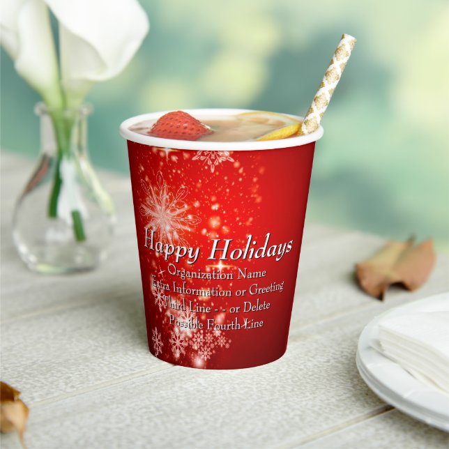 Change ALL Text Organization Christmas 20xx Party Paper Cups (Insitu)