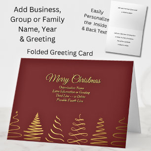 Change ALL Text, Organization Christmas Greeting Card