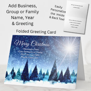 Change ALL Text, Organization Christmas Greeting  Card
