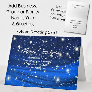 Change ALL Text, Organization Christmas Greeting  Card