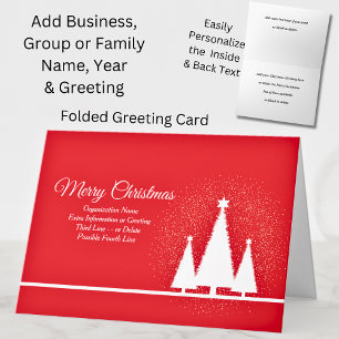 Change ALL Text, Organization Christmas Greeting Card